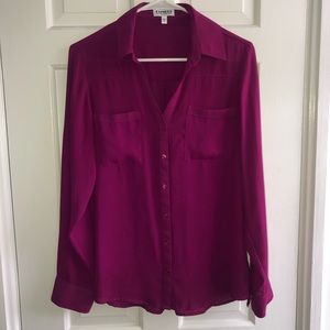 Magenta Portofino Shirt from Express